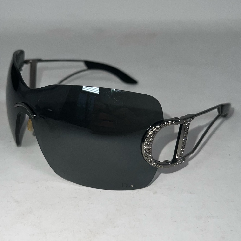 CHRISTIAN DIOR Diorly 1 Shield Sunglasses Swarovski Crystals